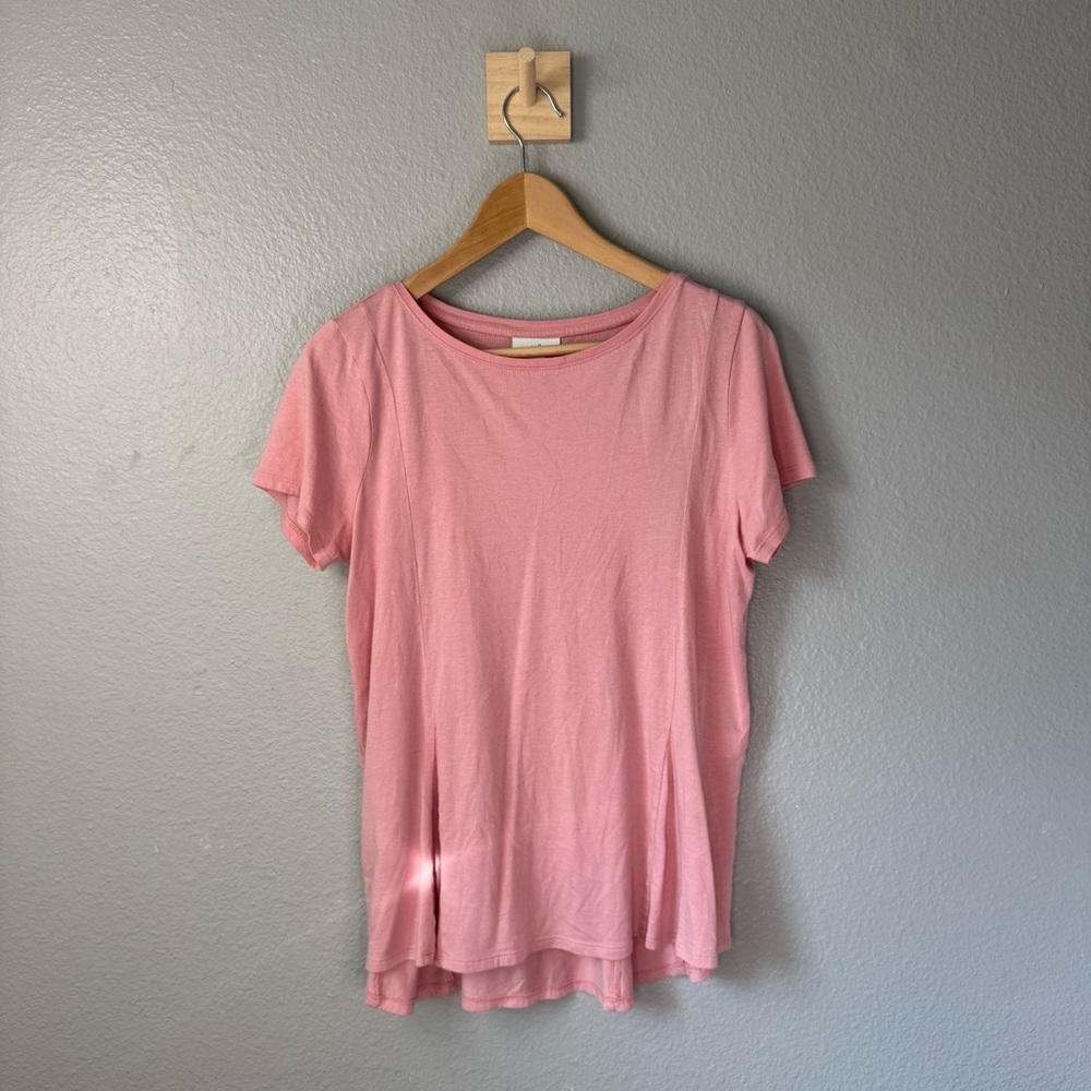 J. Jill Pink Short Sleeve Cotton Modal Tee Women’s Size M